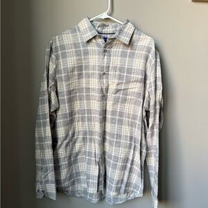 Apt. 9 Plaid Gray Men's Shirt Flannel